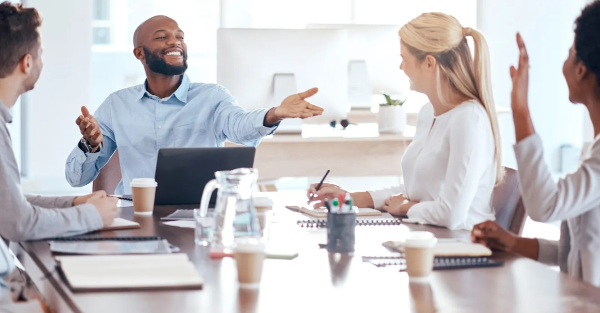 Business consultant presenting